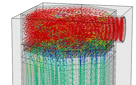 CFD Analysis of Hot-Gas Flow Uniformity Through a Test Section