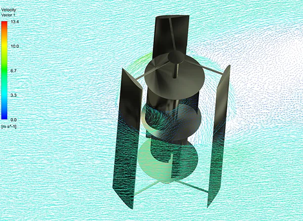 CFD Simulation of a Hybrid Vertical Axis Wind Turbine