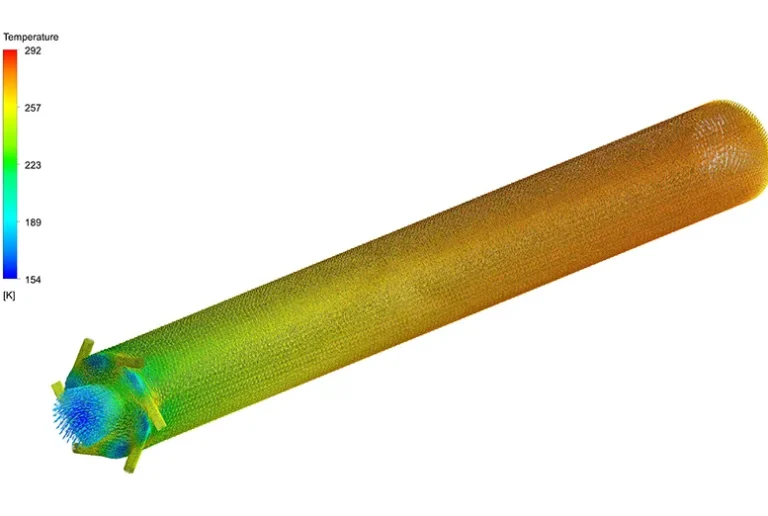 CFD Simulation of a Vortex Tube for Hot and Cold Air Separation