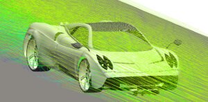 CFD simulation of airflow around a high-performance sports car for external aerodynamic analysis-2