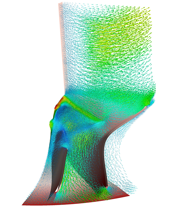 CFD analysis of a back-swept centrifugal compressor impeller