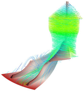 CFD simulation services for  a back-swept centrifugal compressor impeller (3)