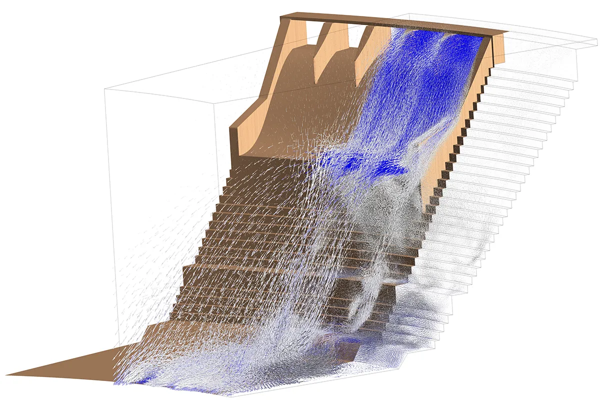 CFD simulation of water circulation in a dam reservoir