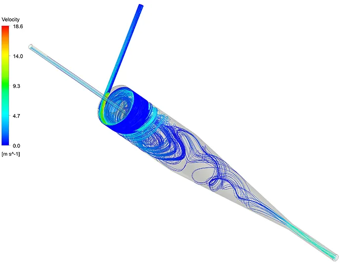 CFD analysis of hydrocyclone particle filtration