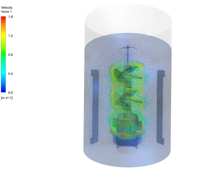 Multiphase CFD Analysis of a Mixing Tank for Process Engineering